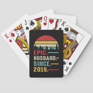 2nd Wedding Anniversary Gift for Him Epic Husband Playing Cards