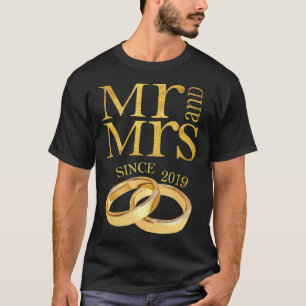 2nd Wedding Anniversary Gift Mr & Mrs Since 2019 C T-Shirt