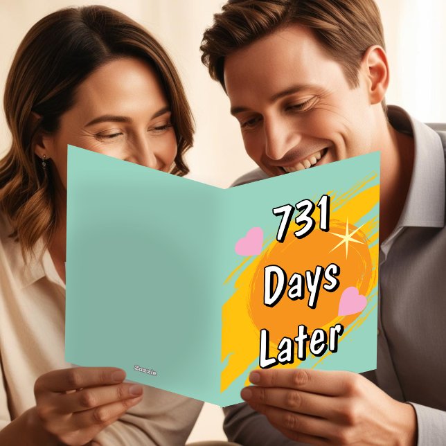 2nd wedding anniversary in days two years later card (Creator Uploaded)