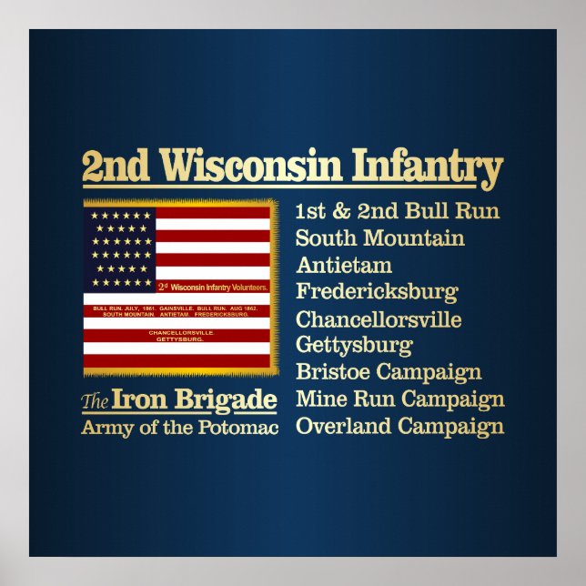 2nd Wisconsin Infantry (BH)  Poster (Front)