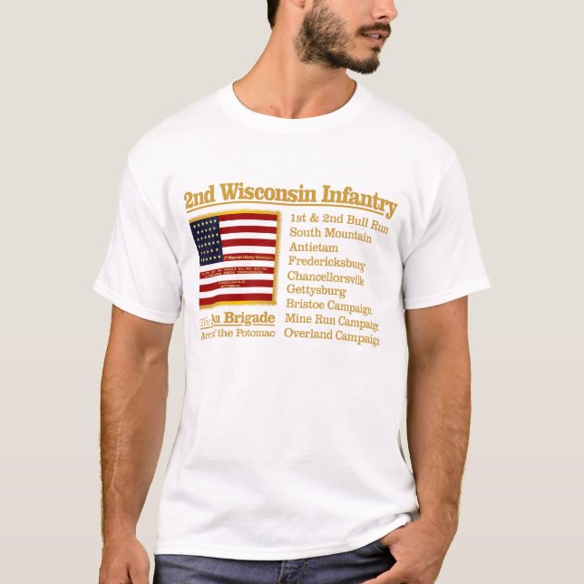 2nd Wisconsin Infantry (BH) T-Shirt (Front)