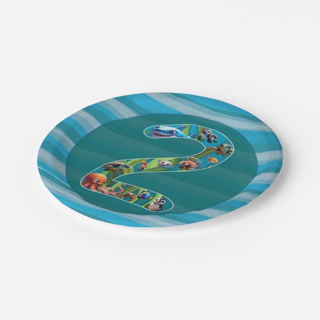 2nd Year Birthday Paper Plate (Angled)