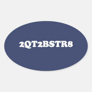 2QT2BSTR8 OVAL STICKER