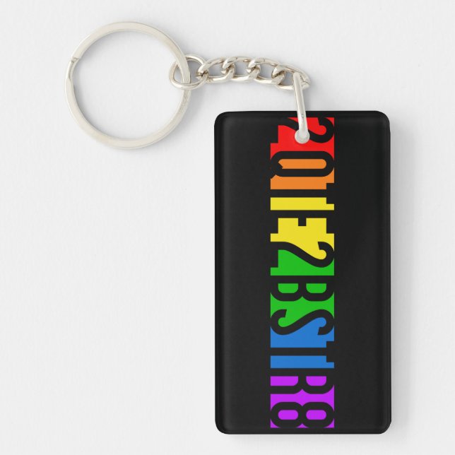 2QTE2BSTR8 custom key chain (Front)