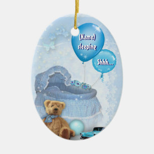 2sided customisable Baby Door Hanger Ceramic Tree Decoration
