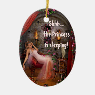2sided customisable Princess Door Hanger Ceramic Tree Decoration