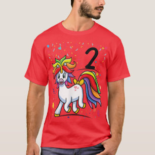 2th party Bday 2 years Unicorn Party 2th Birthday  T-Shirt