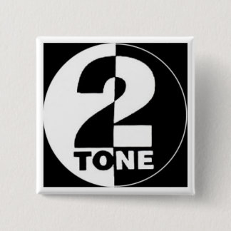 2tone 15 cm square badge