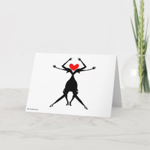 2WomenDancing Holiday Card