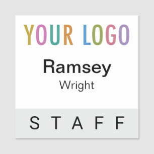 2x2 Staff Name Badge Event Logo Pin or Magnetic