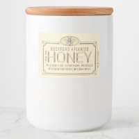 2x3" Metallic Gold 3D Framed Honey Label with Bee 