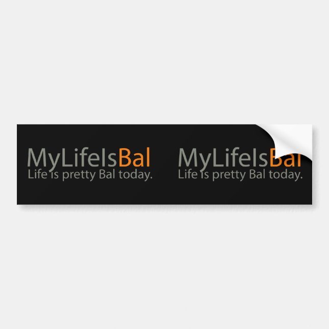 2x MyLifeIsBal Bumper Sticker (Front)