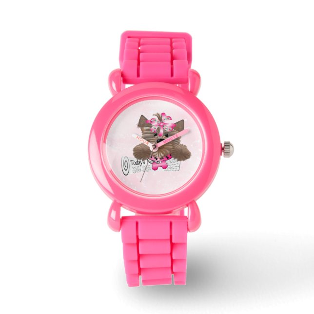 #2Yorkie glitter strap watch (Front)