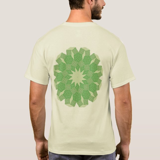 3種類の凸五角形の12回回転対称テセレーション T-Shirt (Back)