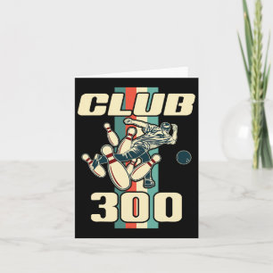 300 Bowling Shirt Vintage Retro Club 300 Bowling Card