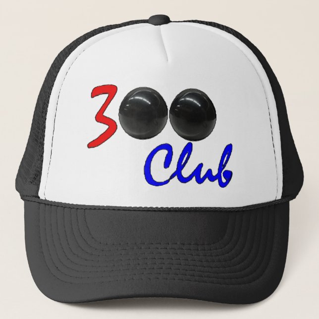 300 Club - Perfect Bowling Game Gift Trucker Hat (Front)
