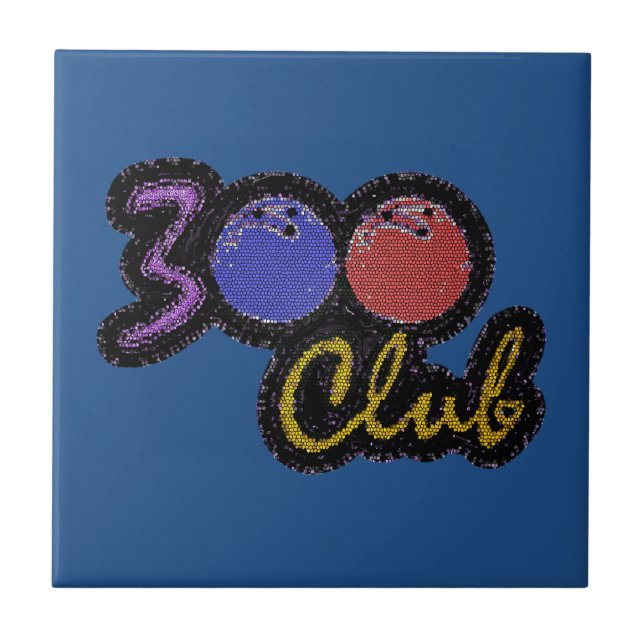 300 CLUB PERFECT GAME IN BOWLING TILE (Front)