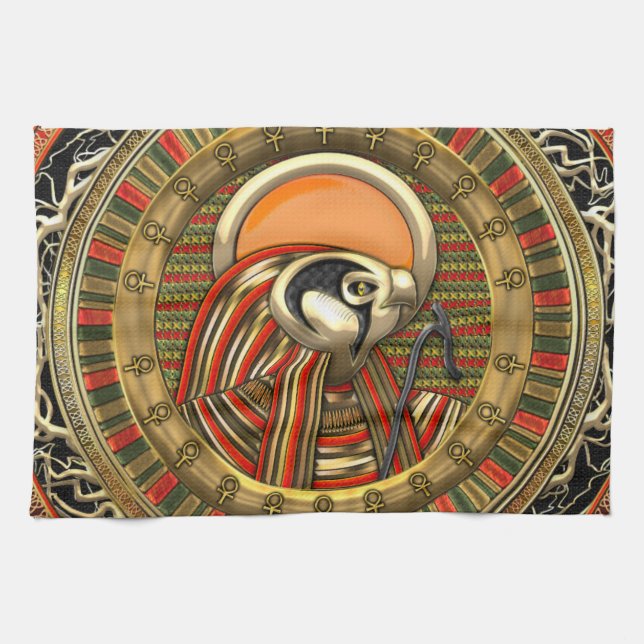 [300] Egyptian Sun God Ra Tea Towel (Horizontal)