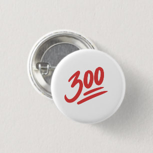 300 Emoji   Bowling Perfect Game Score 3 Cm Round Badge