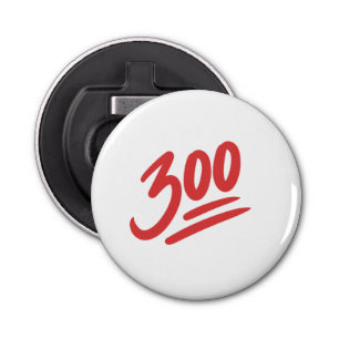300 Emoji   Bowling Perfect Game Score Bottle Opener