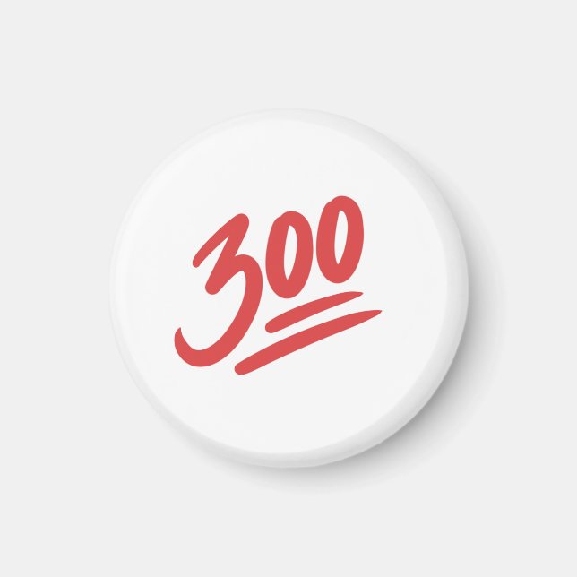 300 Emoji | Bowling Perfect Game Score Magnet (Front)