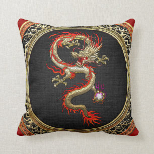[300] Golden Chinese Dragon Fucanglong Cushion