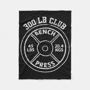 300 Lbs Pound Bench Press Club Gym Weightlifting P Fleece Blanket