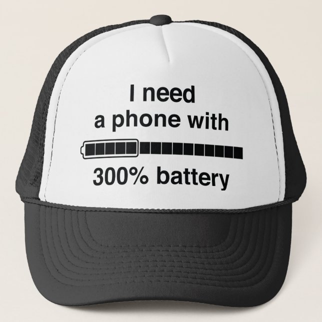 300 Percent Battery Trucker Hat (Front)
