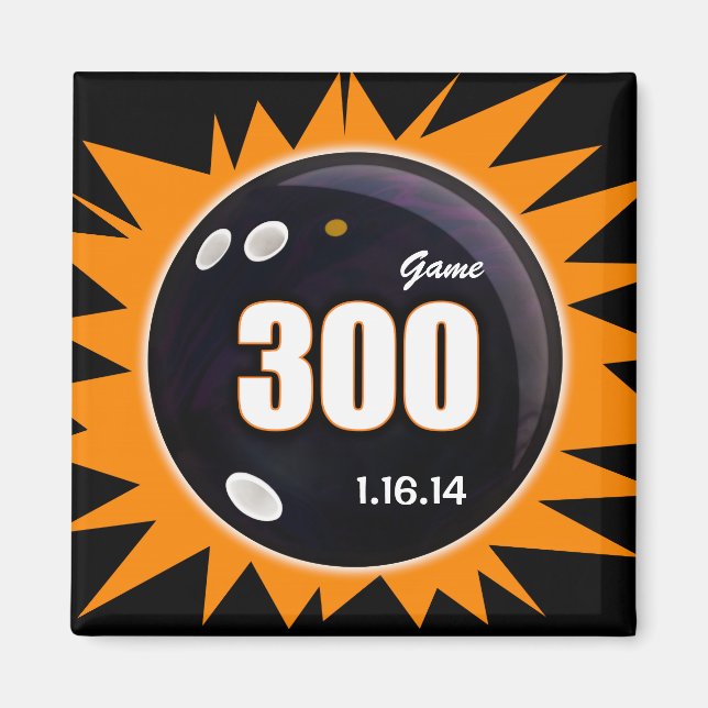 300 Perfect Game Orange & Black Magnet (Front)