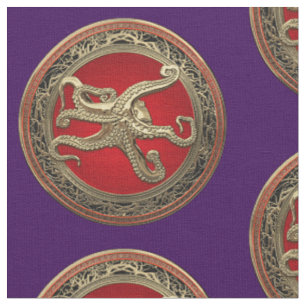 [300] Sacred Gold Octopus in Defensive Posture Fabric