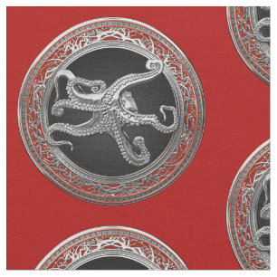 [300] Sacred Silver Octopus in Defensive Posture Fabric