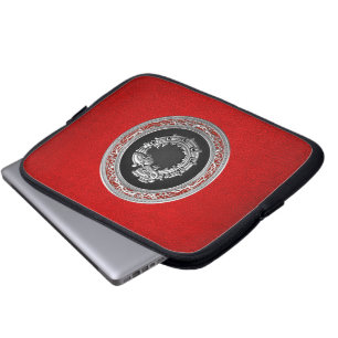 [300] Serpent God Quetzalcoatl [Silver] Laptop Sleeve