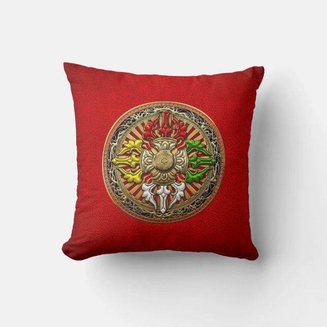 [300] Tibetan Double Dorje Mandala Cushion (Front)