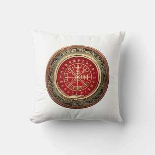 [300] Vegvisir - Viking Gold Magic Runic Compass Cushion
