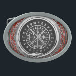 [300] Vegvisir - Viking Silver Magic Runic Compass Belt Buckle<br><div class="desc">Introducing ‘Viking Treasures’ Collection by Serge Averbukh, showcasing convergent media paintings of various Viking relics, artefacts and historic treasures. Here you will find fine art pieces, featuring Vegvisir - Viking Silver Magic Runic Compass. A Vegvisir (Icelandic 'sign post') is an Icelandic magical stave intended to help the bearer find their...</div>