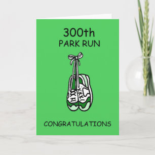 300th Park Run Congratulations Card