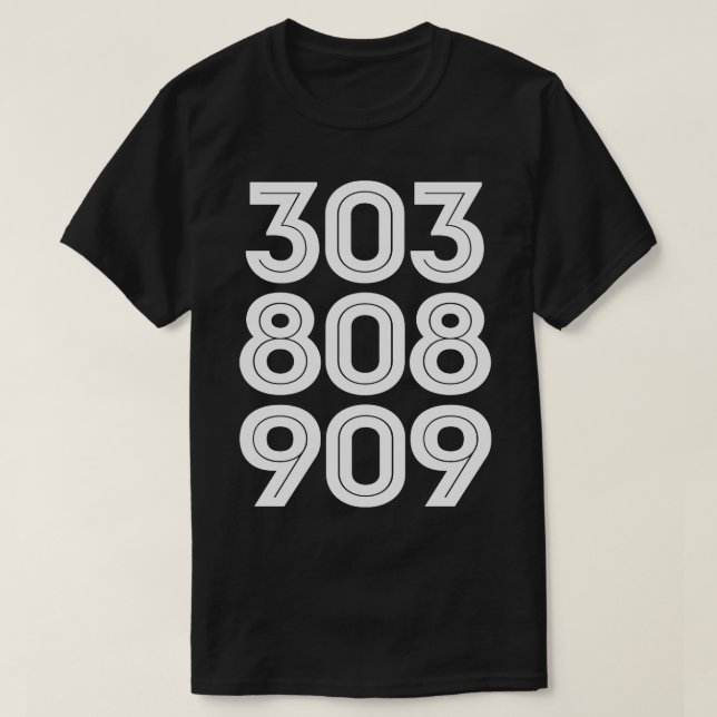 303 808 909 Synth Drum Machine DJ Design T-Shirt (Design Front)