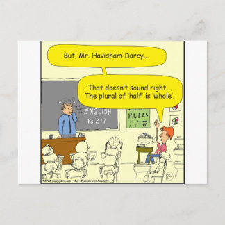306 half is whole cartoon postcard