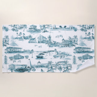 30-A Toile Beach Towel