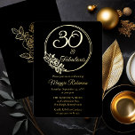 30 and Fabulous 30th Birthday Party Stamped<br><div class="desc">Elegant typography design "30 and Fabulous" 30th birthday party design featuring a rose outline circular frame.  Back features a rose outline in gold tone (not gold foil).</div>