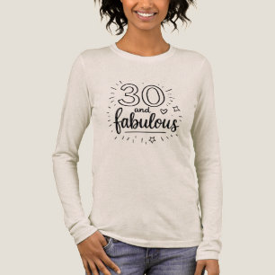 30 and Fabulous Doodle Happy 30th Birthday Tri-Blend Shirt