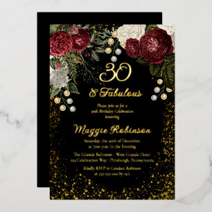 30 and Fabulous Glam Rose Floral Birthday Party