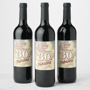 30 and Fabulous Wine Label