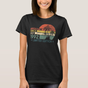 30 Birthday Awesome Since July 1992 T-Shirt