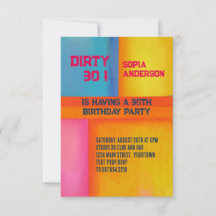  30 Birthday  -  Colourful  Abstract Art   