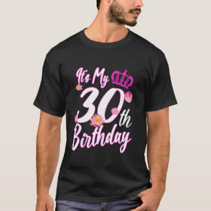 30 Birthday Flower It s My 30th Birthday Squad Fam T-Shirt