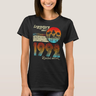 30  Birthday Legendary Since November 1992     T-Shirt