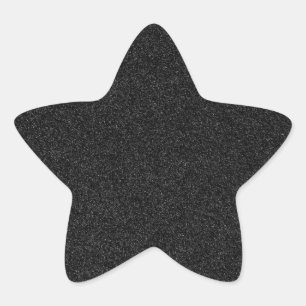 30 Black Glitter Print Sparkles Star Star Sticker