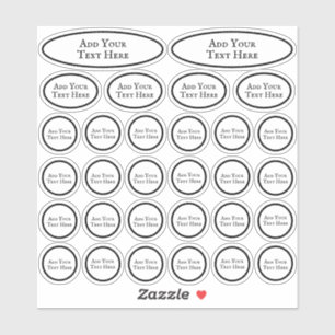 30 Blank Add Text Black & White Circle Template