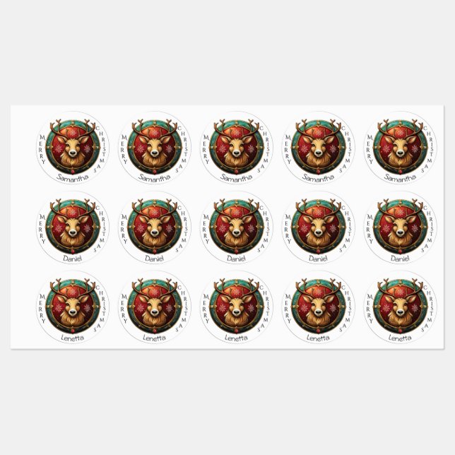 30 Christmas Gift Custom Name Tag (Sheet)